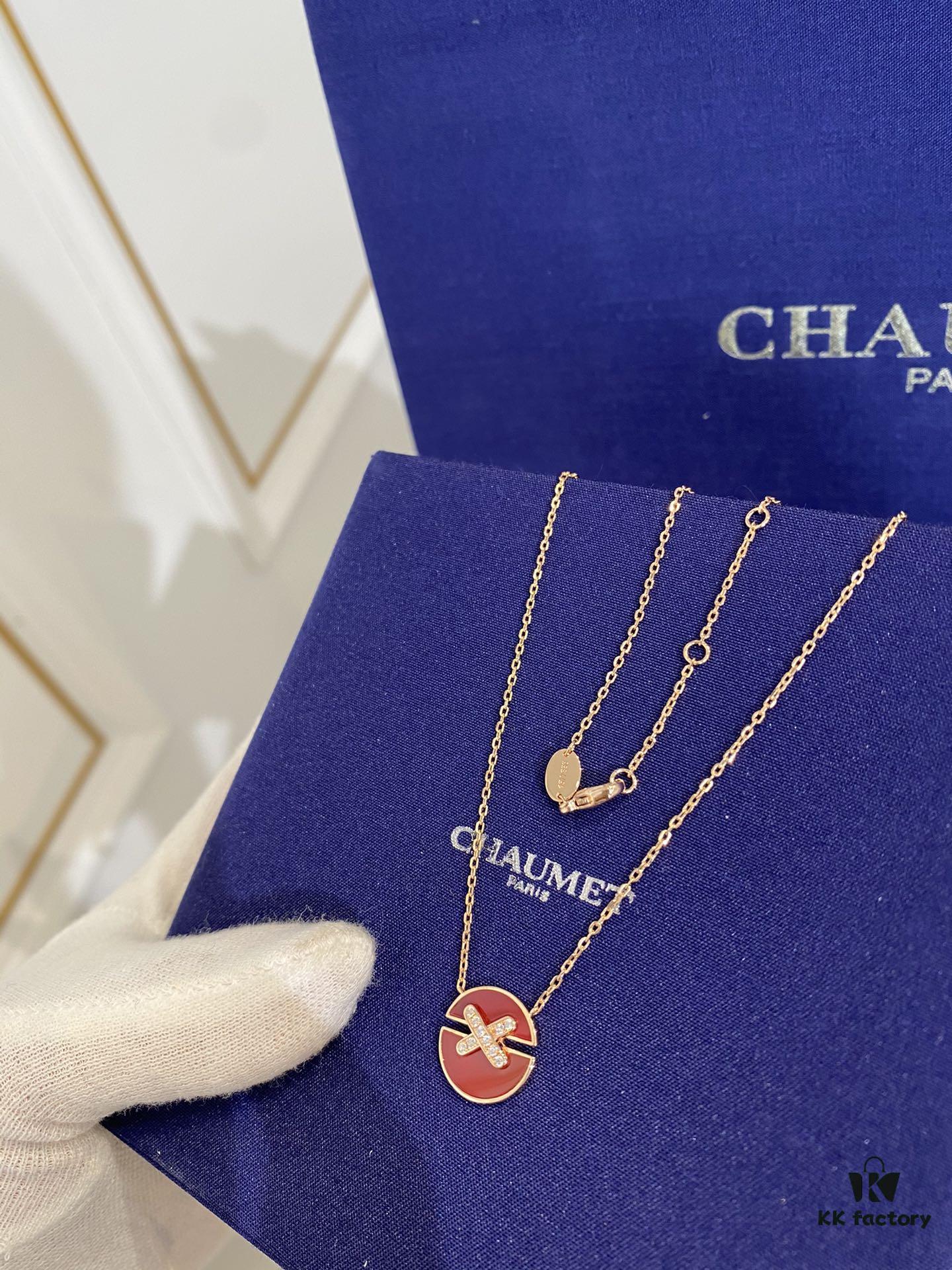 SOPHIA Xiangyu Paris Small Crossed Circle Necklace - 'Perfect Bond, Wishes Fulfilled'