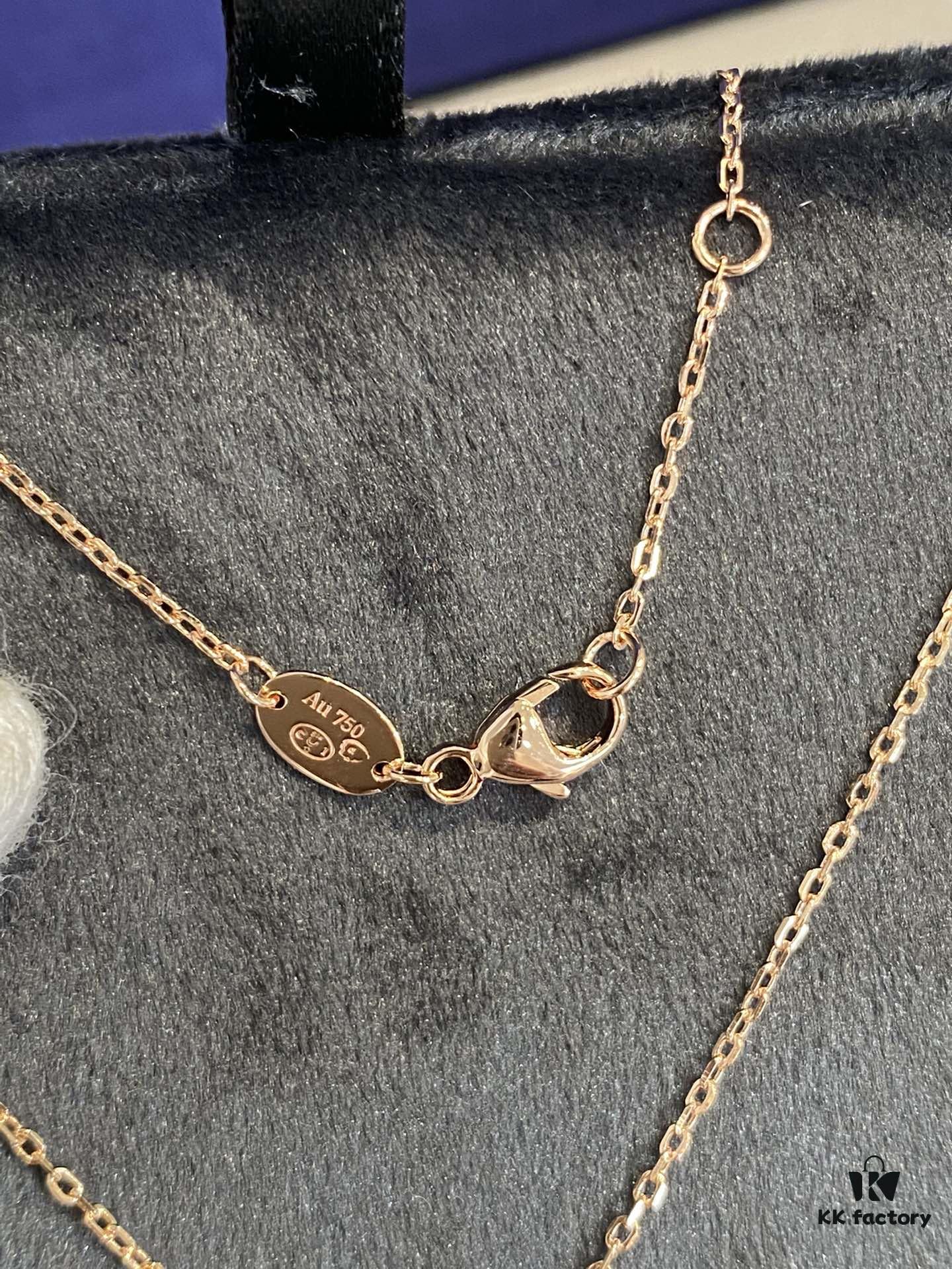 Spherical Harmony Necklace from CHAUMET, Small Crossed Circular Pendant, Symbolizing Perfect Union and Fulfilled Wishes