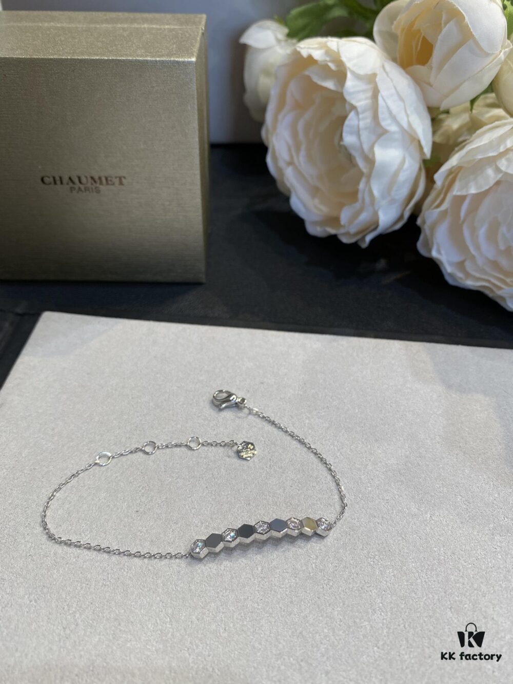 CH@UMET Shangmei Bee My Love Honeycomb Bracelet - New Arrival Rose Gold & White Gold V Gold Plated Thick Gold Luxury Jewelry