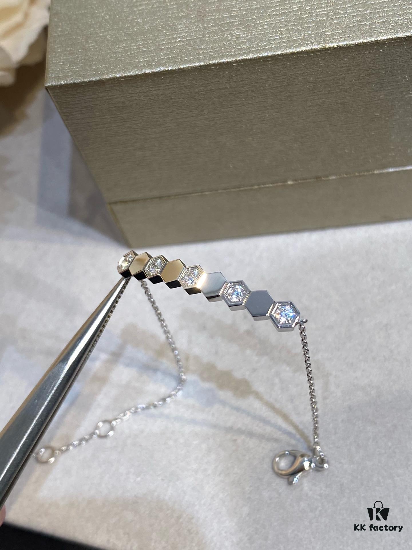 CH@UMET Shangmei Bee My Love Honeycomb Bracelet - New Arrival Rose Gold & White Gold V Gold Plated Thick Gold Luxury Jewelry