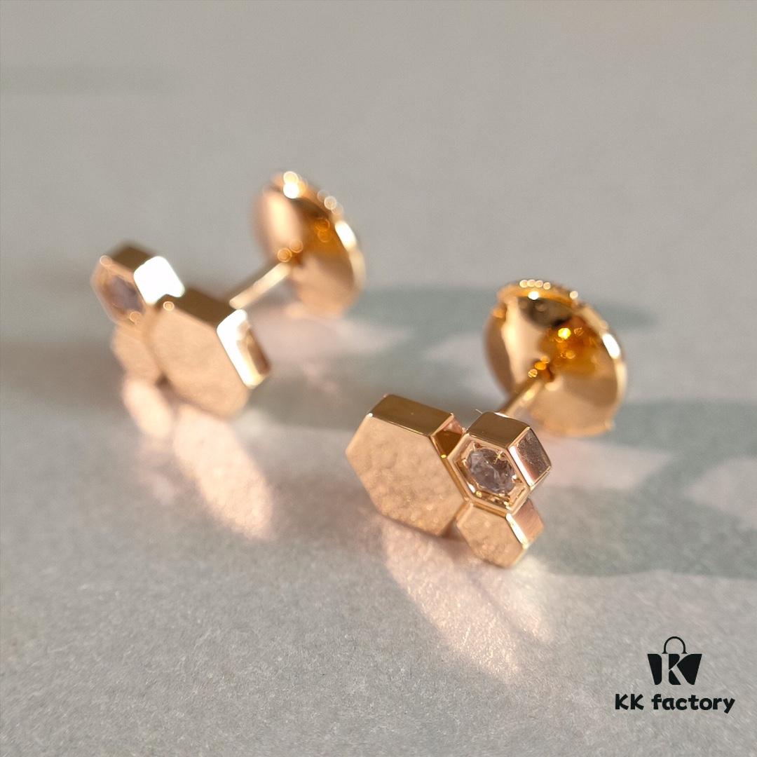 SOPHIA PARIS Bee My Love Earrings, Liu Yifei's Same Style Honeycomb Design, Delicate and Exquisite Jewelry Piece