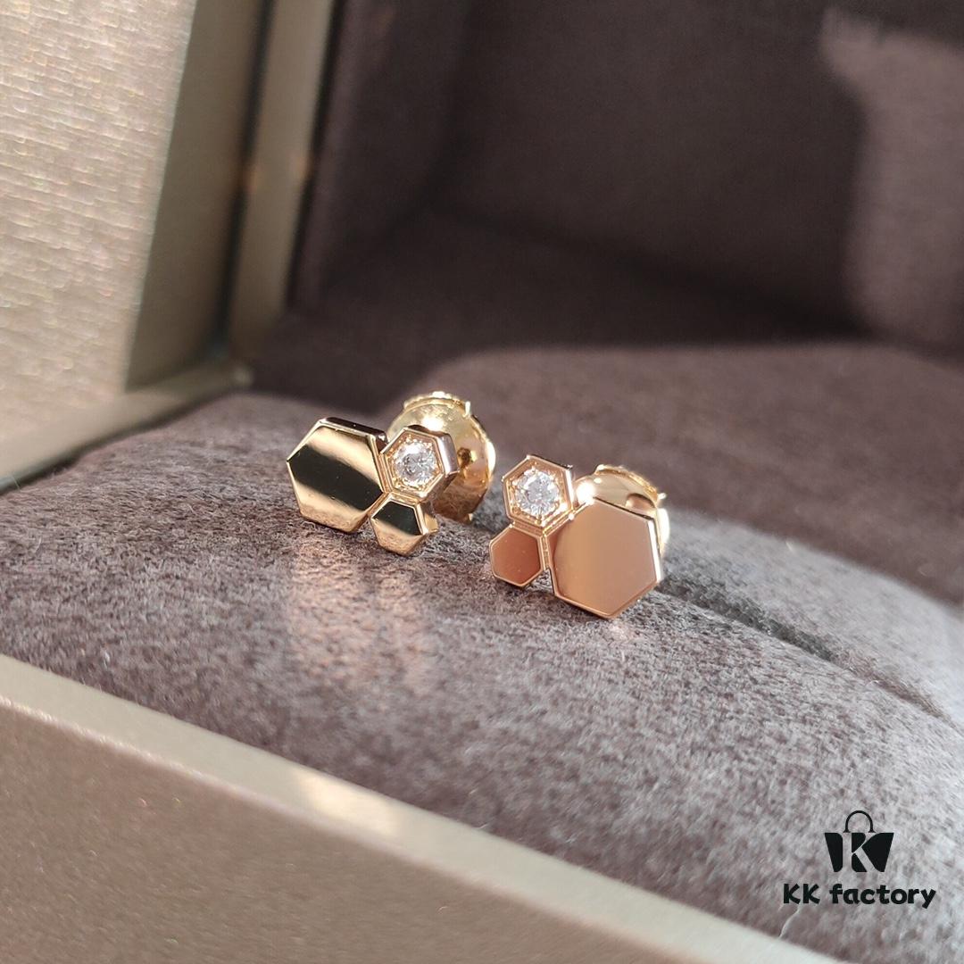 SOPHIA PARIS Bee My Love Earrings, Liu Yifei's Same Style Honeycomb Design, Delicate and Exquisite Jewelry Piece