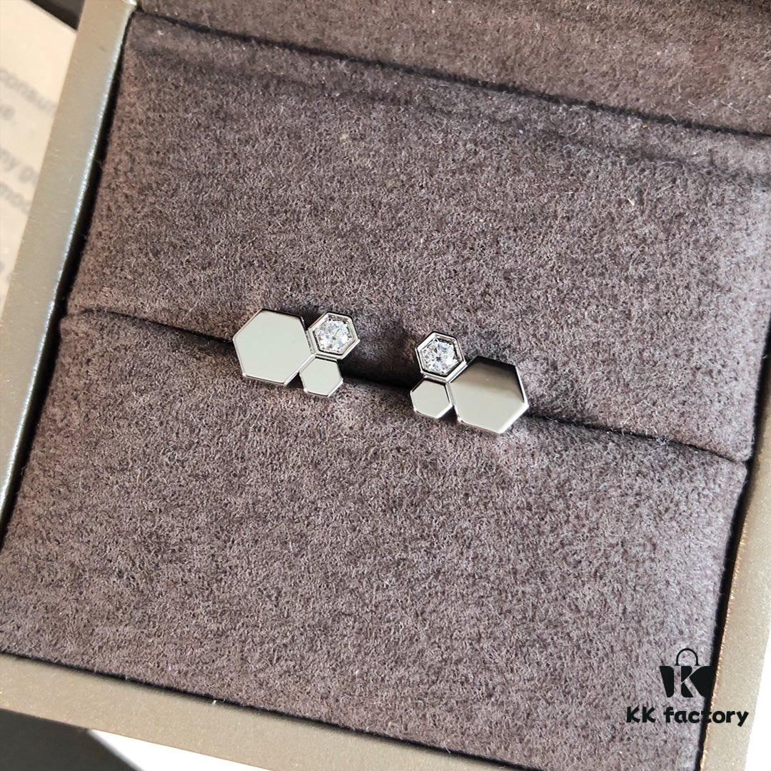 Charme Paris Bee My Love Series Honeycomb Earrings, Same Style as Liu Yifei's Worn Pair