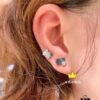 SOPHIA PARIS Bee My Love Earrings, Liu Yifei's Same Style Honeycomb Design, Delicate and Exquisite Jewelry Piece