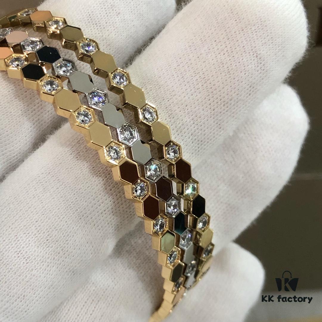 CHUMET Shangmei Honeycomb Diamond Bracelet, Three Colors Available