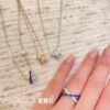 Liens Forever Series, Sapphire and Diamond-Set Necklace, Ring Wearing Reference Image