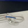 CHAUMET Paris Jeux de Liens Harmony Sapphire Cross Ring, Latest Design, Eye-Catching and Skin-Brightening Color