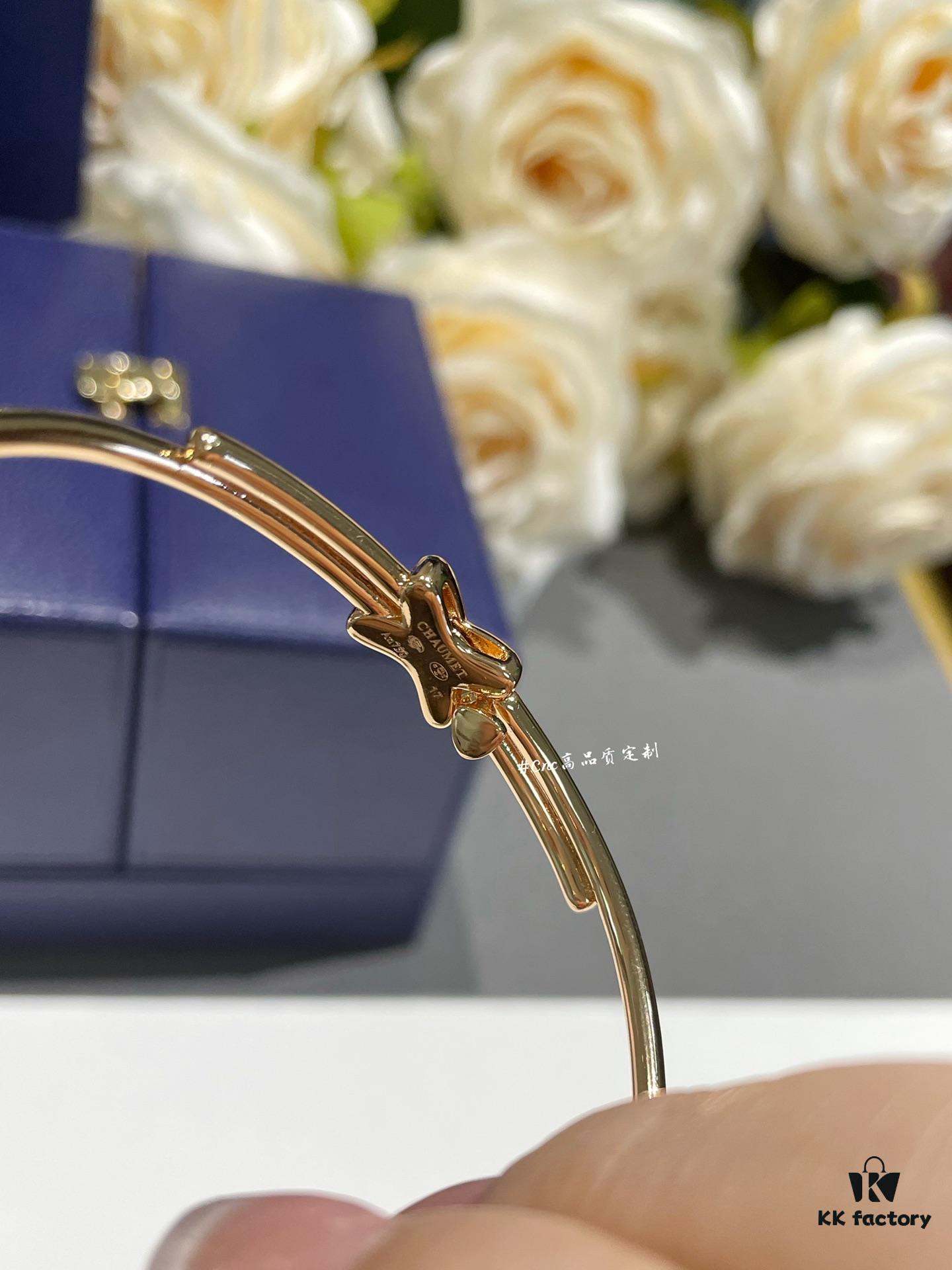 CHAUMET Jeux de Liens Harmony Full Diamond Bracelet in Rose Gold and White Gold