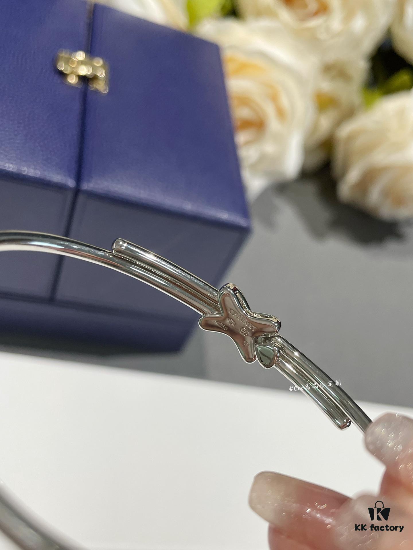 CHAUMET Jeux de Liens Harmony Full Diamond Bracelet in Rose Gold and White Gold