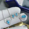 SAMMY High-End Custom Micro-Pave Aquamarine Teardrop Necklace
