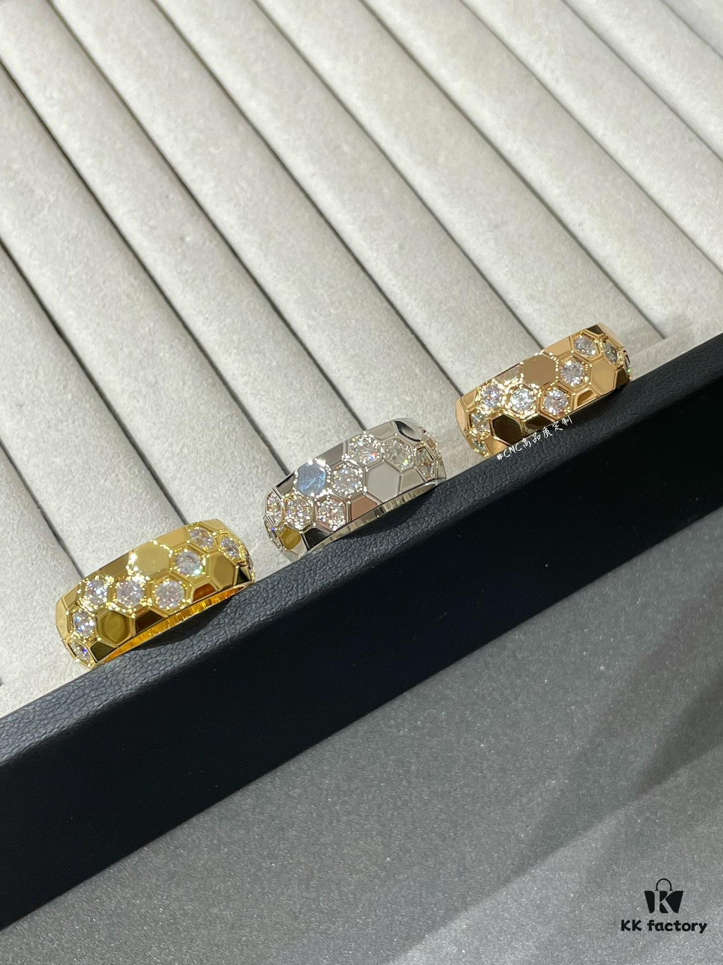 Shangbee My Love New Honeycomb Ring, Boutique Design! High-End Jewelry Custom, Elegant and Full of Presence