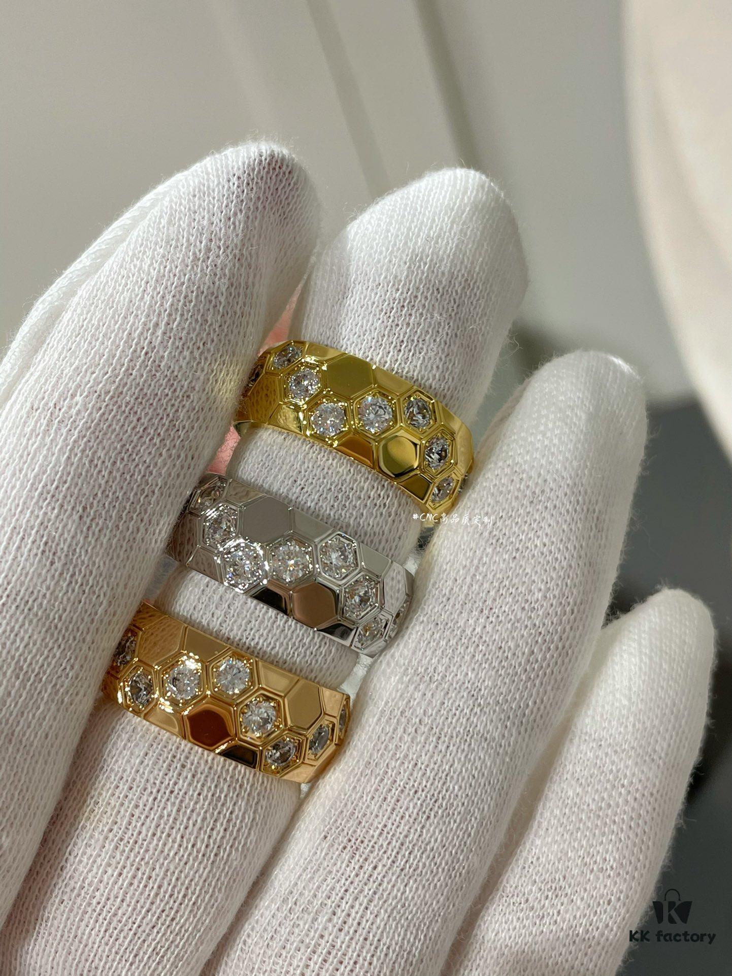 Shangbee My Love New Honeycomb Ring, Boutique Design! High-End Jewelry Custom, Elegant and Full of Presence