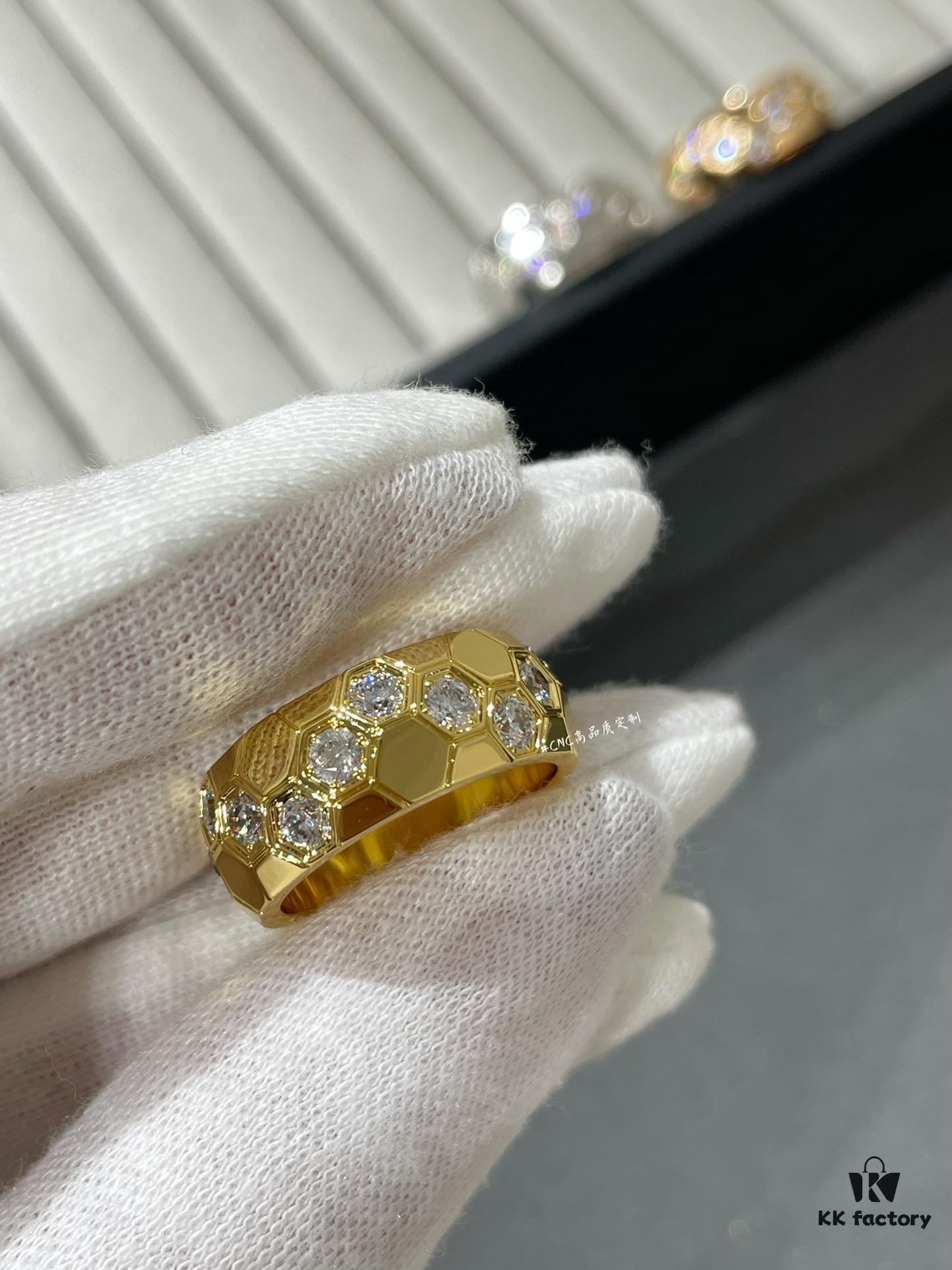 Shangbee My Love New Honeycomb Ring, Boutique Design! High-End Jewelry Custom, Elegant and Full of Presence