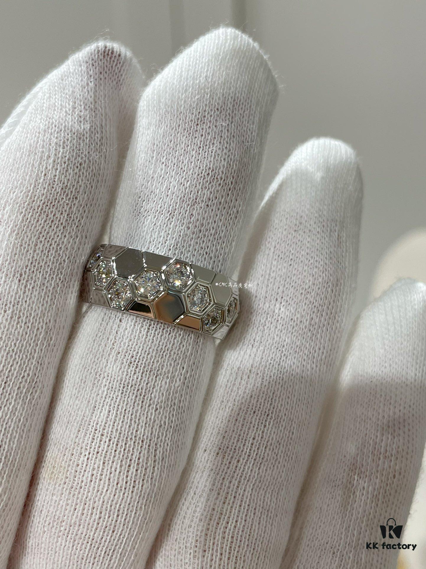 Shangbee My Love New Honeycomb Ring, Boutique Design! High-End Jewelry Custom, Elegant and Full of Presence