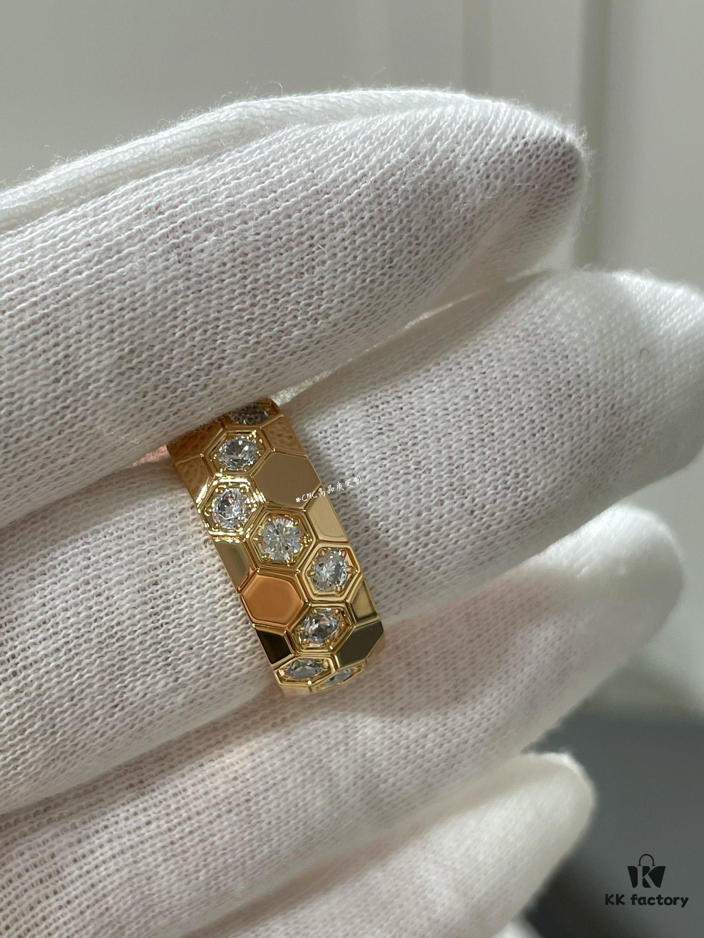 Shangbee My Love New Honeycomb Ring, Boutique Design! High-End Jewelry Custom, Elegant and Full of Presence