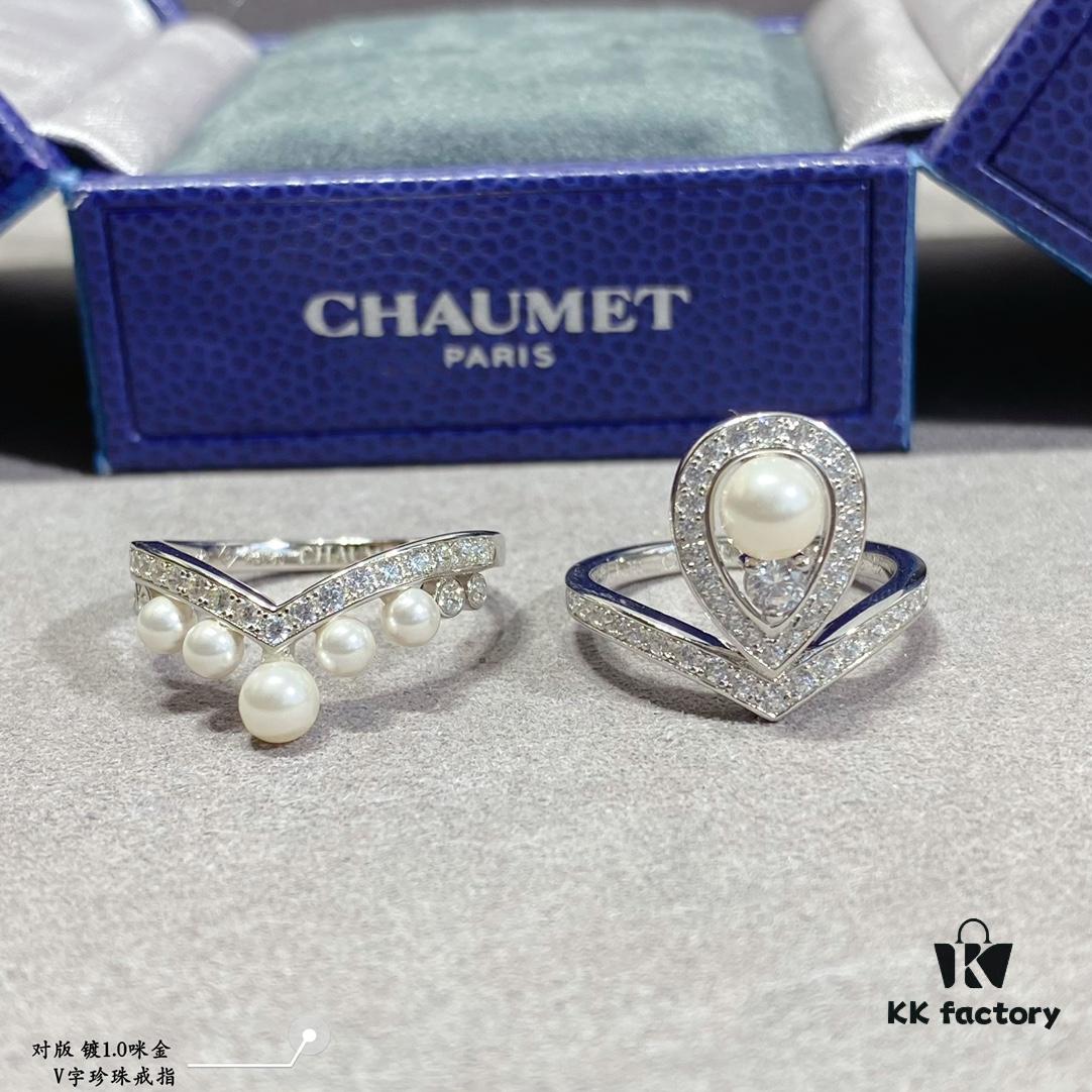 Shangmei V-Shaped Pearl Ring 💍 Custom-Crafted for You, Engraved with Our Love, Exquisite Micro-Pave Setting ♥️ A Soul to Share, Gray Hair Without Parting. Perfect for Couples Seeking Individuality 💕 Find Your Symbol of Love