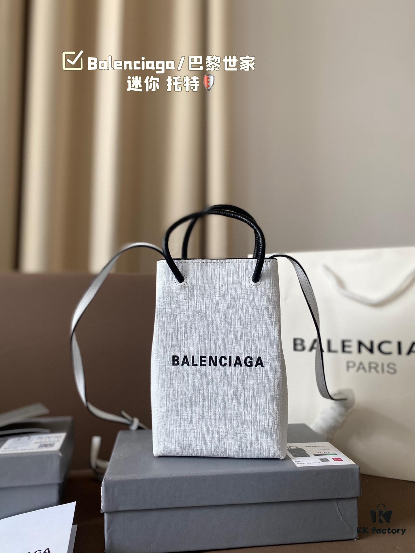 Balenciaga Mini Tote Bag Limited Edition at Boutique, Featured by Entertainment Weekly - Stylish Black and White Design