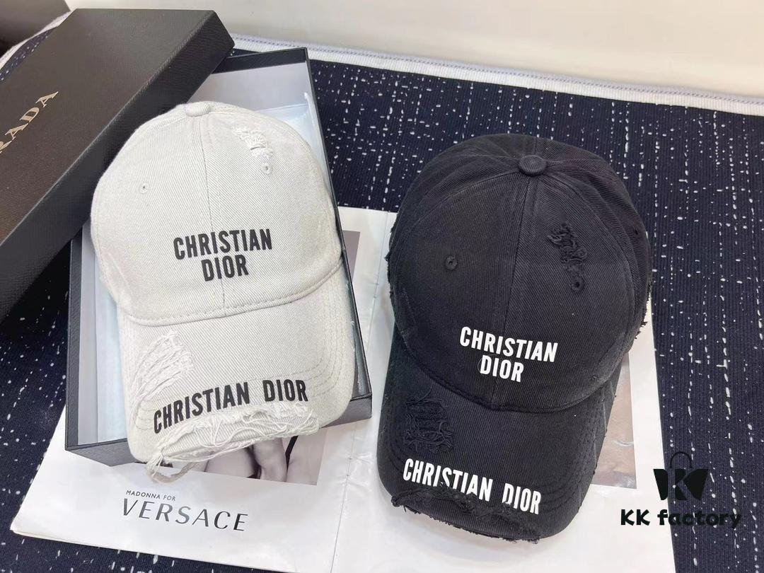 Dior - New Arrival Streetwear Denim Baseball Cap with Ripped Design, Stylish and Trendy Unisex Fashion Hat