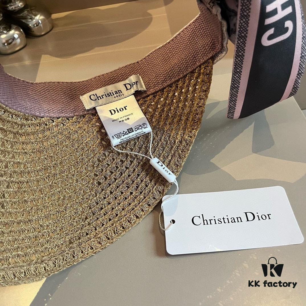 Authentic DIOR Summer New Arrival Scarf Sun Hat, a Must-Have for Stylish Girls