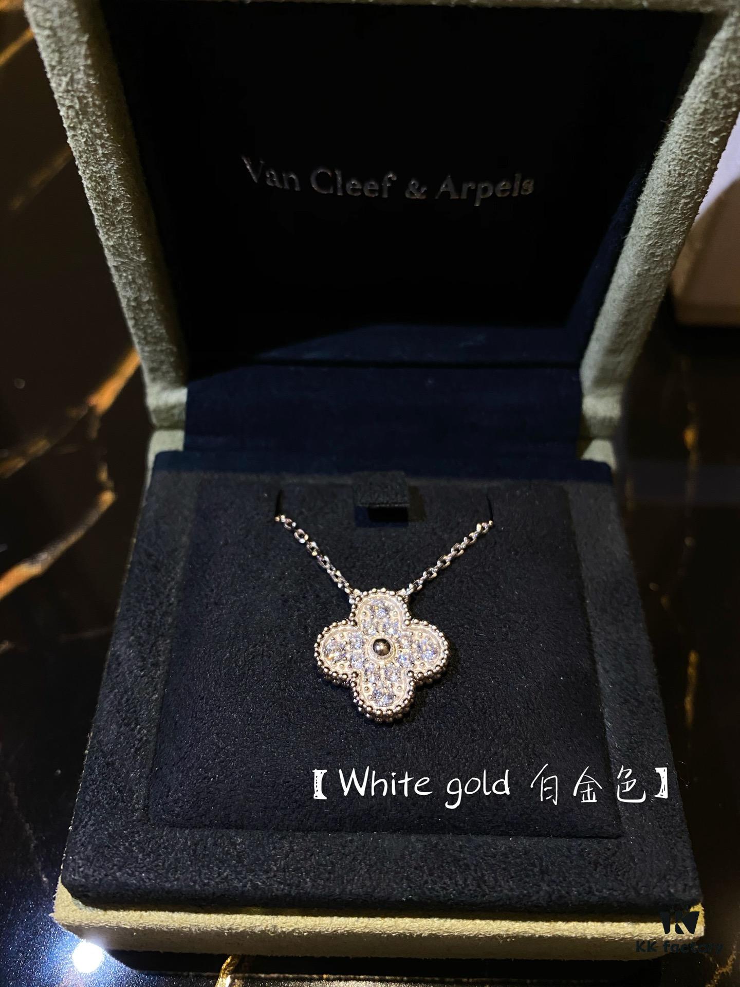 VCA Full Diamond Clover 1.5cm Necklace