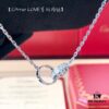 Custom Crafted ZP Jewelry, Real Gold and Diamonds, Cartier Love Series Necklace in Premium Silver Version with Packaging