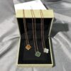 Necklace · Rose Gold Set: Malachite Clover / Tiger's Eye Clover / White Mother of Pearl Clover