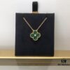 Medium Four-Leaf Clover Necklace Collection - Diamond-Paved Top-Quality Sterling Silver 18K Gold Plated