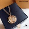 LV Louis Vuitton 2019 Fall/Winter New Arrival Circle LV Letter Two-Tone Double-Layer Necklace, Sweater Chain, Long Chain, Premium Materials Matching Original Quality, Ultra-Precise Craftsmanship! Must-Have Item, Stunning Look, Highly Recommended 🤗83557085