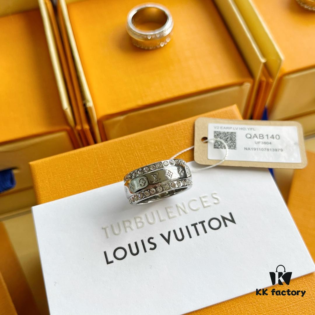Louis Vuitton Couple's LV Ring, Unique Retro-Futuristic Design, Must-Have for Fashion-Forward Women