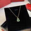Real Green Jade Gourd Pendant, Symbolizing Blessings, Prosperity, and Good Fortune
