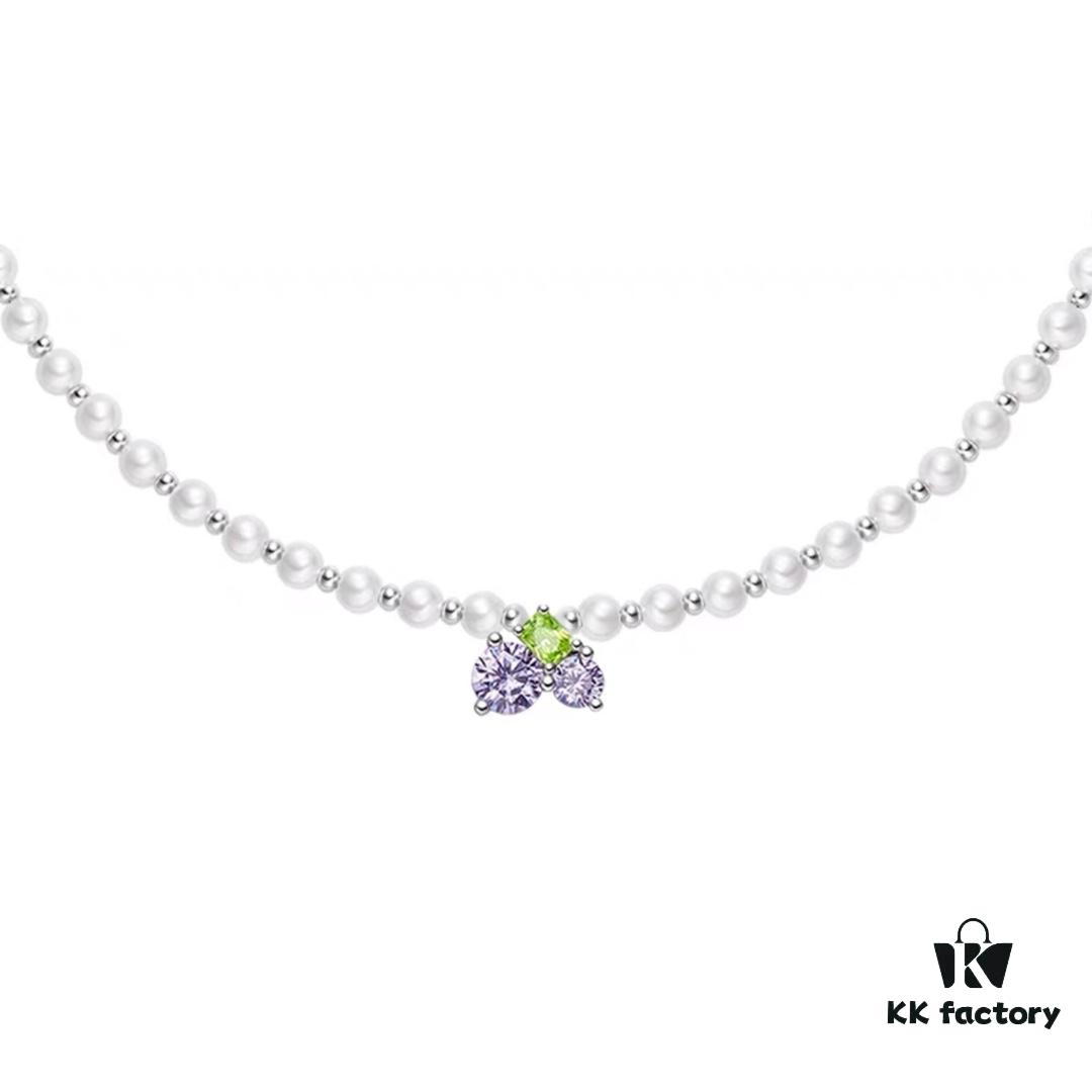 HEFANG Jewelry Fruit Freedom Series - Grape Ice Juice Necklace