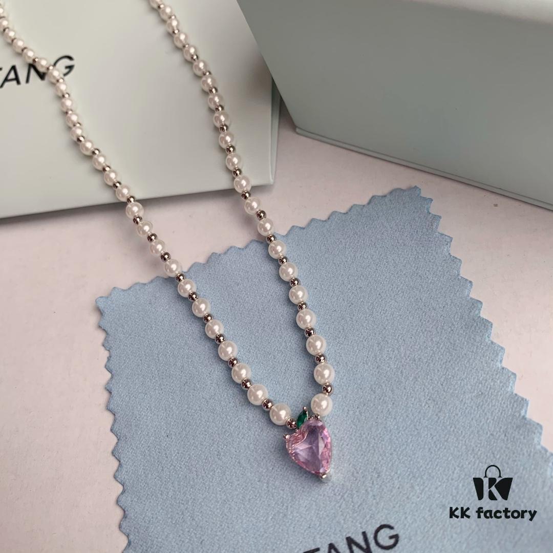 HEFANG Jewelry - Fruit Freedom Series - Juice Necklace - Grape Ice Necklace, Peach Ice Necklace