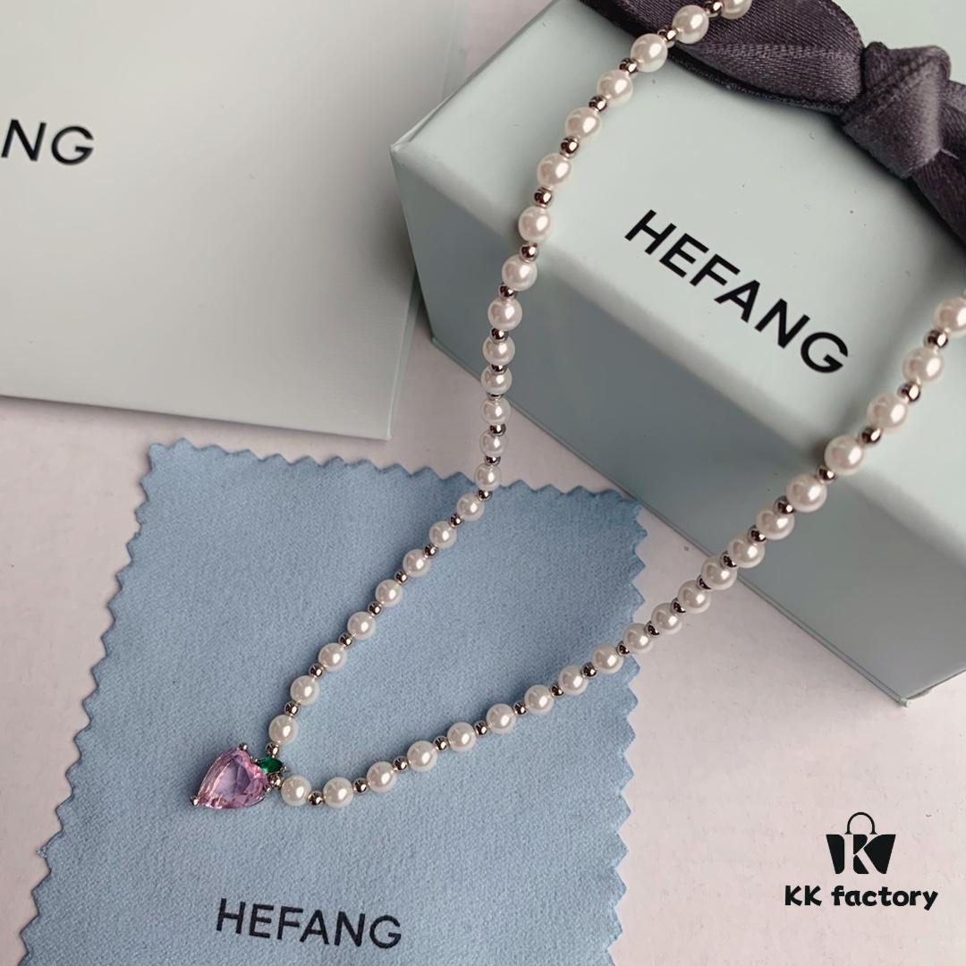 HEFANG Jewelry - Fruit Freedom Series - Juice Necklace - Grape Ice Necklace, Peach Ice Necklace