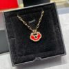 Kylin Large High-End Red Agate Ruyi Lock Necklace, Combining Fashion and Tradition with Hand-Micro-Inlaid Eight-Heart-Eight-Arrow High-Carbon Diamonds