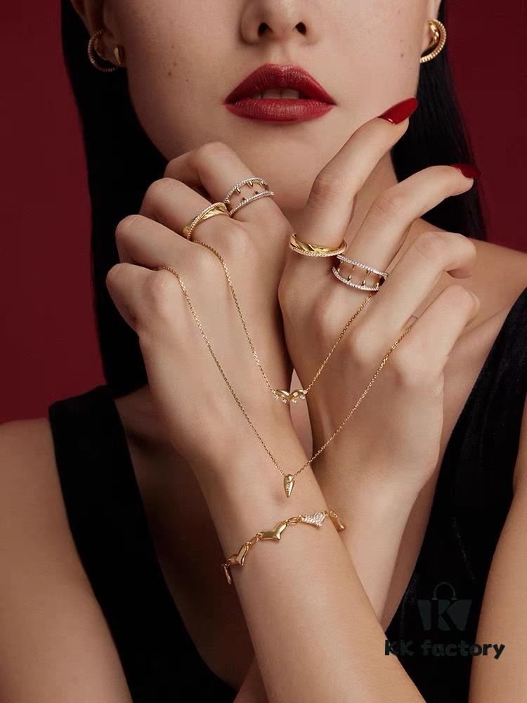 New Arrival ❤️ HEFANG Jewelry - Playful Little Tiger Series Peach Blossom Tiger Bracelet ✨ Official Website Image