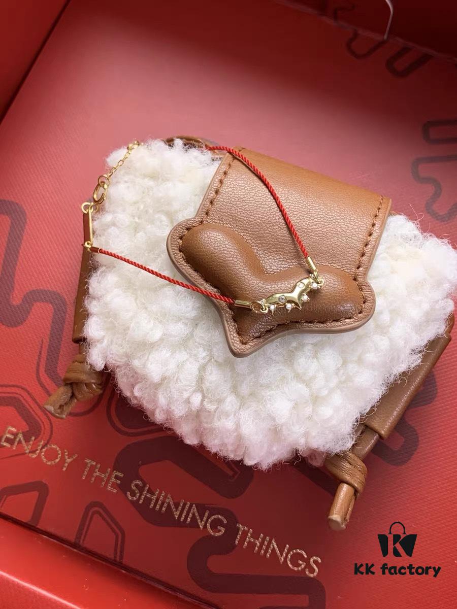 New Arrival ❤️ HEFANG Jewelry Cute Little Tiger Love Red String Bracelet ✨ Wearing Effect Image