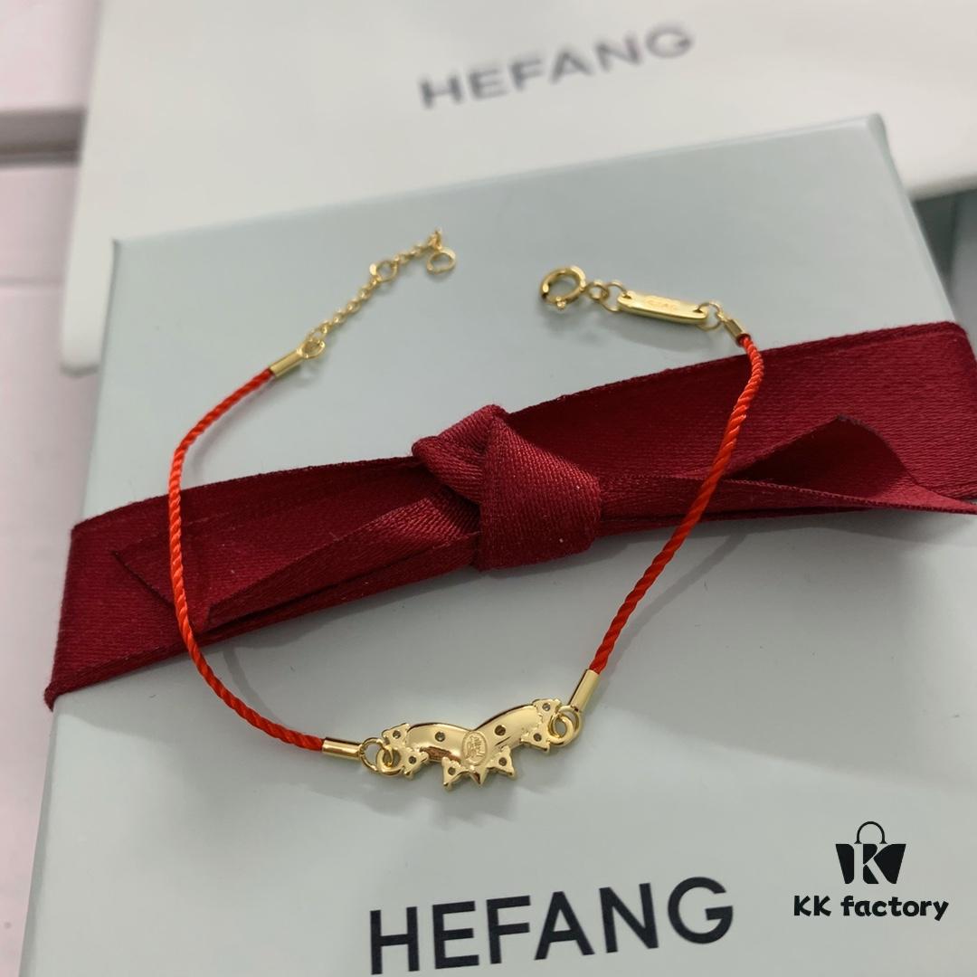 New Arrival ❤️ HEFANG Jewelry Cute Little Tiger Charm Red String Bracelet ✨ Real Photo