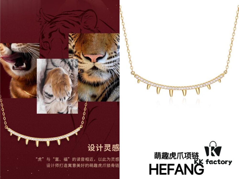 New Arrival ❤️ HEFANG Jewelry - Cute Little Tiger 🐯 Series, Adorable Tiger Paw Necklace