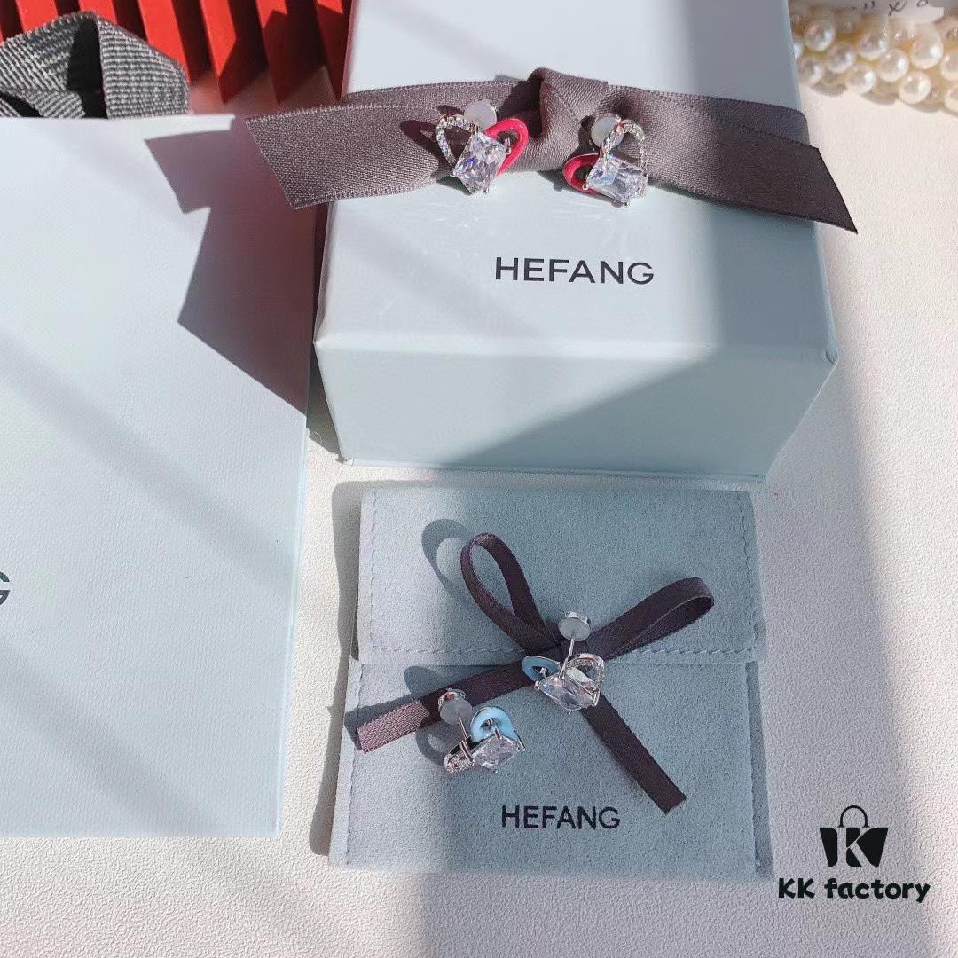 HeFang Bestseller Barbie 'Sweetheart' Stud Earrings, Cute Ice-Sugar Style Luxury Earrings