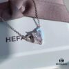 HeFang Jewelry Official New Arrival Barbie 'Ice Blue Sweetheart' Necklace, Heart-shaped Mini Ice Crystal Elegant Collar Chain