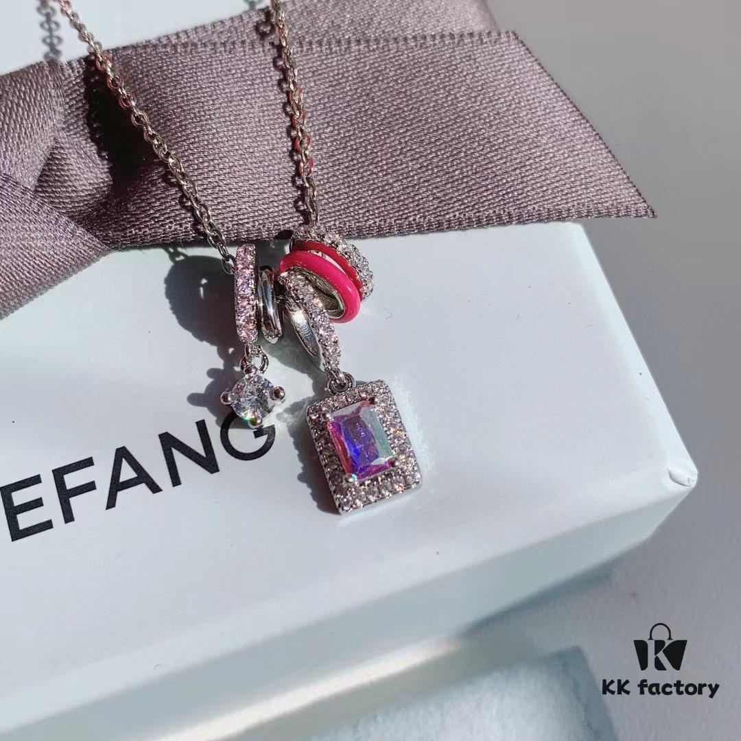 HeFang Jewelry Barbie Aurora 'Little Ice Sugar' Necklace - Exclusive Bestseller Design, 2022 New Luxury Minimalist Choker