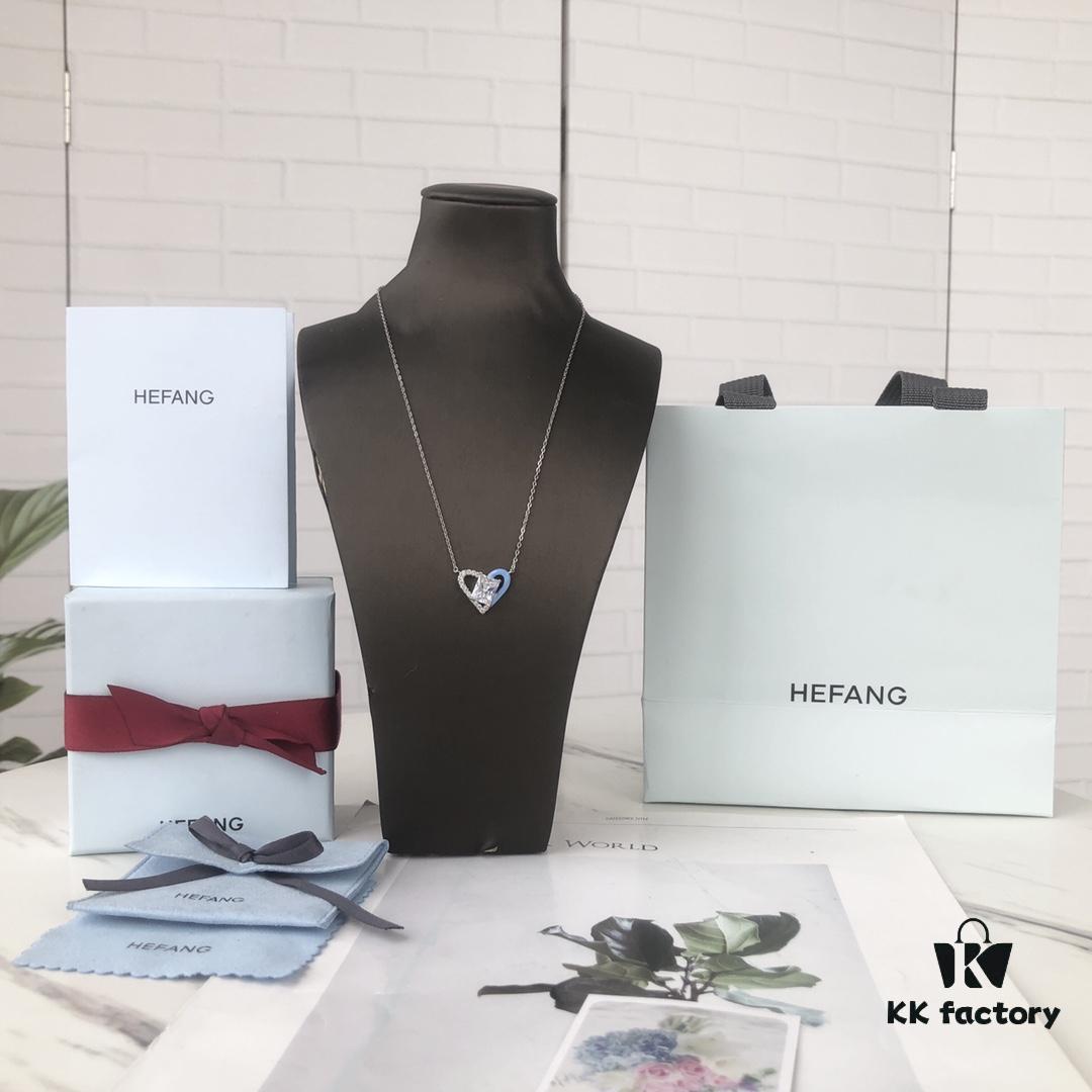HEFANG Barbie Ice Blue Sweetheart Collarbone Necklace