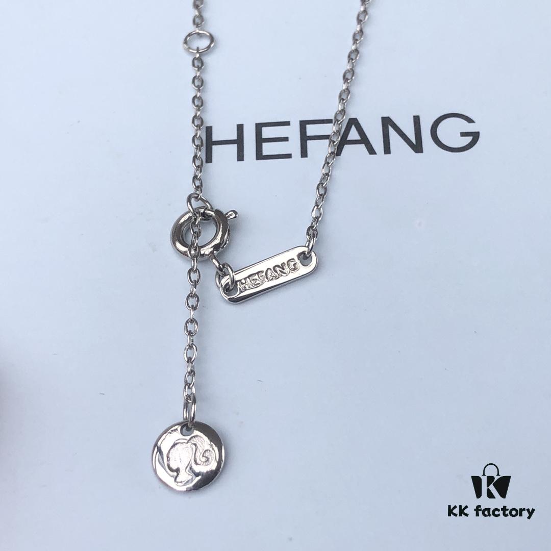 HEFANG Barbie Ice Blue Sweetheart Collarbone Necklace