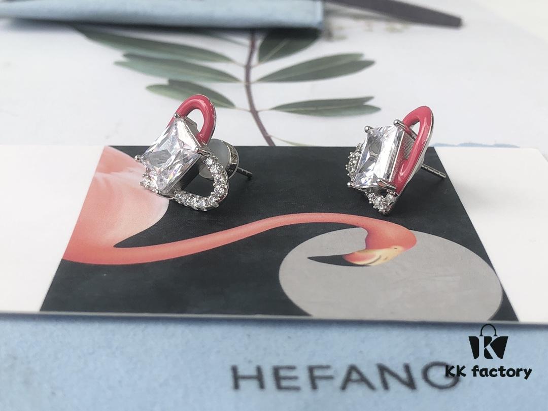 HEFANG Barbie Sweetheart Earrings in Barbie Pink