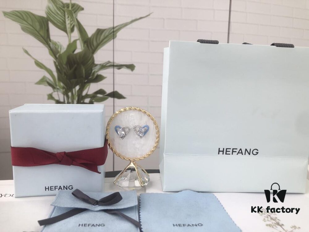 HEFANG Barbie Sweetheart Earrings in Blue