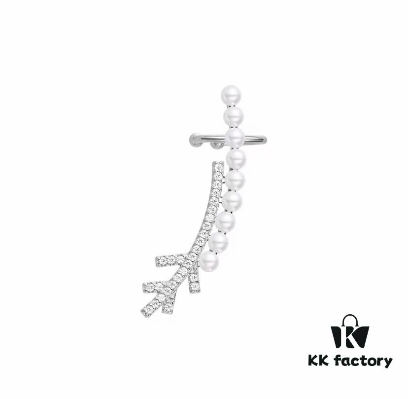 HEFANG Jewelry New Arrival Pearl Snow Branch Stud Earrings for Women, Elegant Ear Accessories, Sold Individually