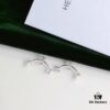 Hefang 925 Sterling Silver Balance Series Pearl Smile Stud Earrings