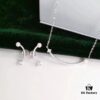 Hefang 925 Sterling Silver Balance Series Pearl Smile Stud Earrings