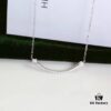 Hefang Jewelry Balance Series Pearl Smile Necklace, 925 Sterling Silver Ins-Style Elegant Smile Pendant Collar Chain