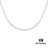 Hefang Jewelry Balance Series Pearl Smile Necklace, 925 Sterling Silver Ins-Style Elegant Smile Pendant Collar Chain